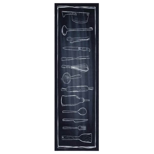 Köksmatta Svart 150 x 45 cm Sammet
