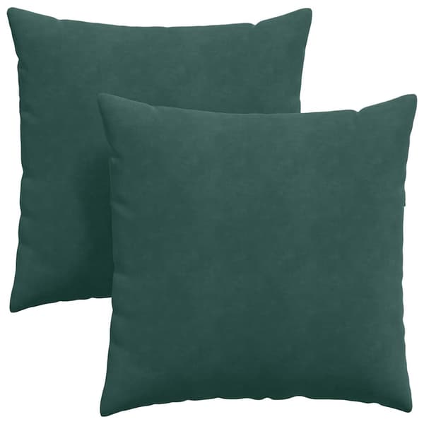Sofakuddar 2 pcs Mörkgrön 60 x 60 cm Kordread tyg