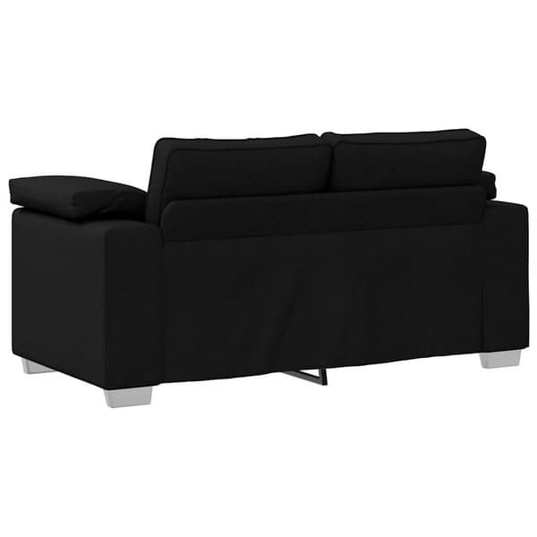 Tvåsitssoffa Svart 160 cm tyg