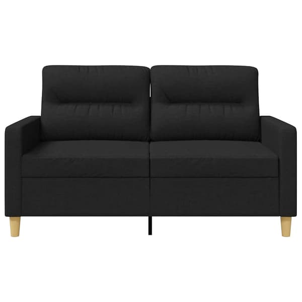 2-sitssoffa ljusgrå Svart 120 cm tyg
