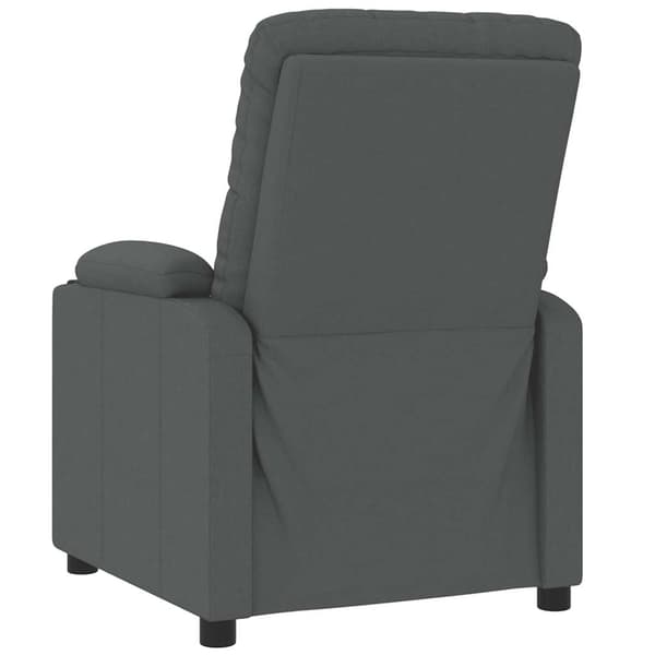 Massagefåtölj mörkgrå tyg