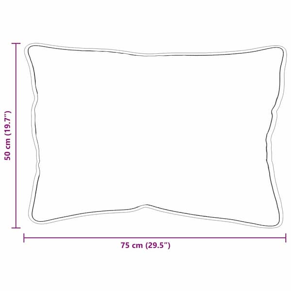 Kudde med kudde Vit 75 x 52 x 20 cm Bomull och Polyester