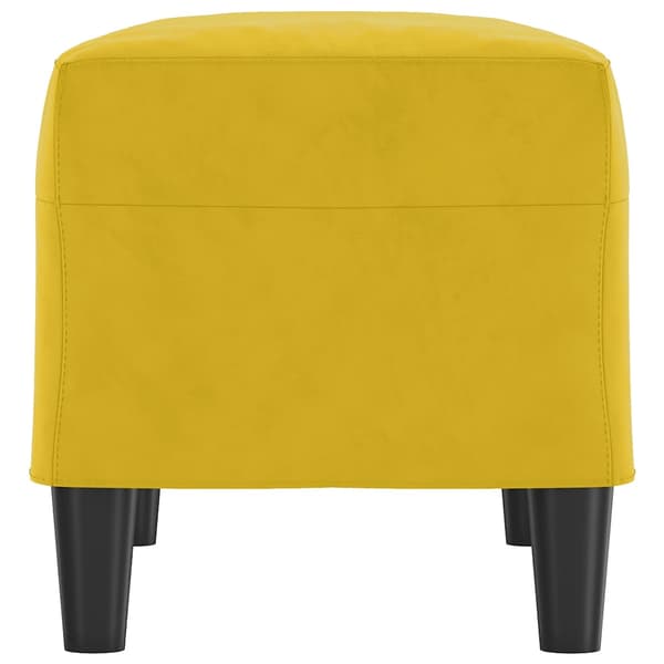 Bänk gul 70x35x41 cm sammet