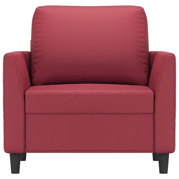 Fåtölj vinröd 60 cm Konstläder