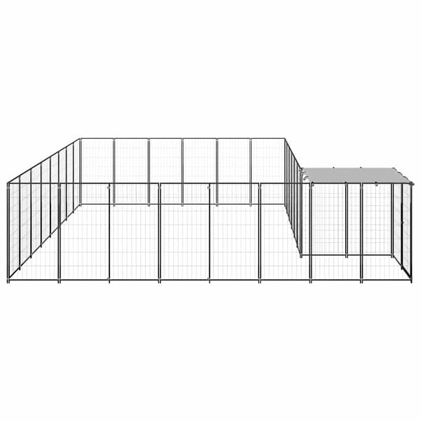 Hundgård svart 15,73 m² stål