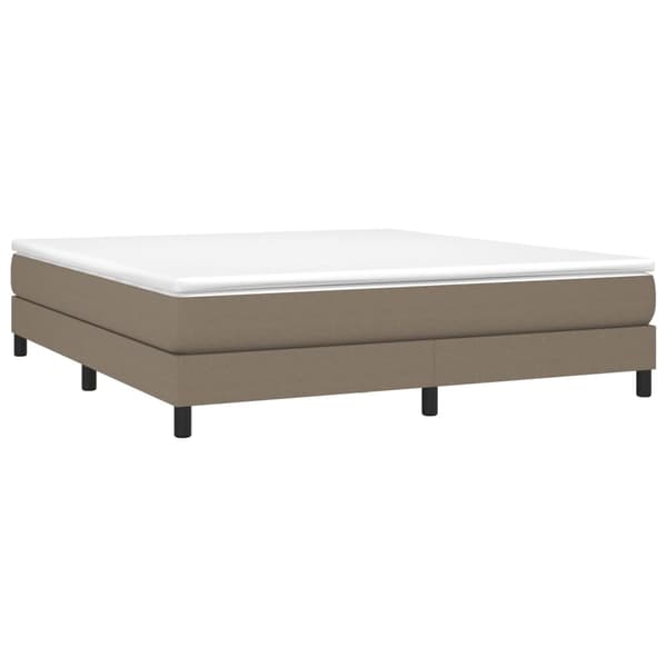 Boxspring-sängram taupe 160x200 cm tyg
