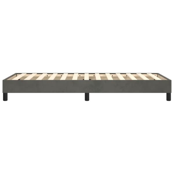 Boxspring-sängram mörkgrå 90x200 cm sammet