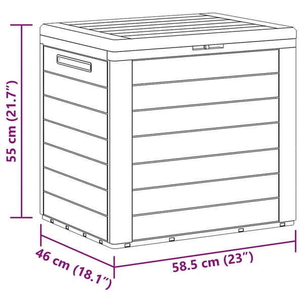 Dynbox antracit 58,5x46x55 cm polypropen