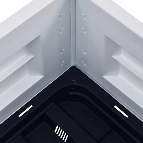 Upphöjd odlingslåda PP vit 43x43x35 cm