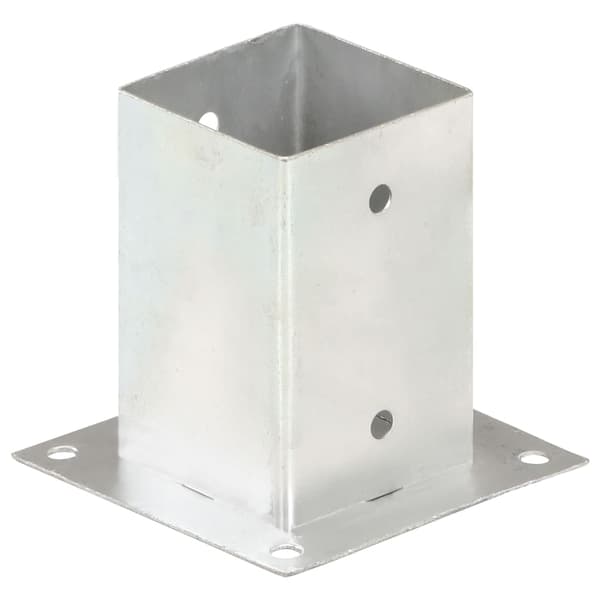 Stolpfot 4 st galvaniserad metall 91 mm