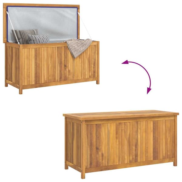 Trädgårdslåda 114x50x58 cm massiv teak