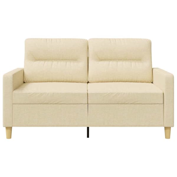 2-sitssoffa gräddvit 120 cm tyg