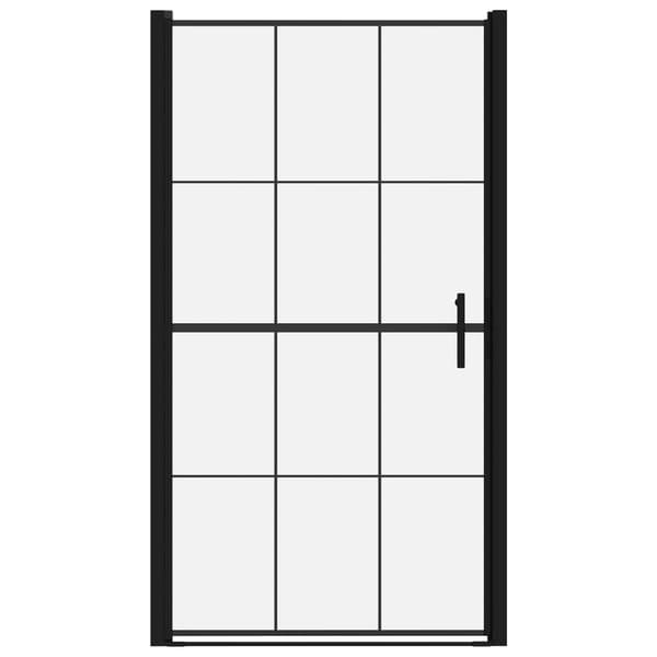 Duschdörr härdat glas 100x178 cm svart