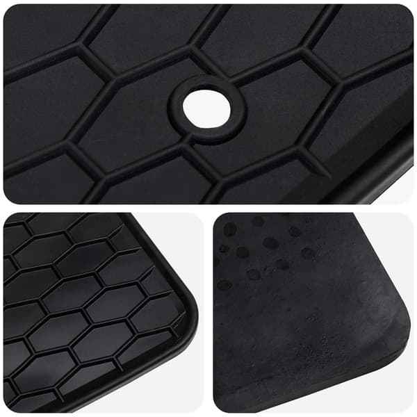 Bilmatta 3 pcs Svart Gummi
