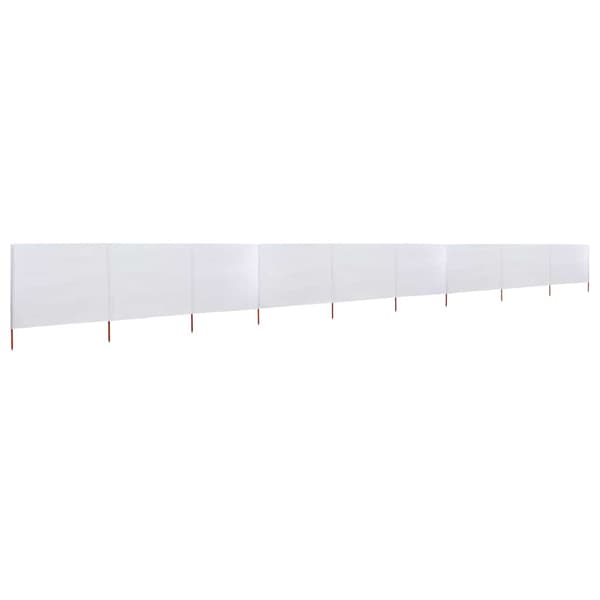 Vindskydd 9 paneler tyg 1200x80 cm sandvit