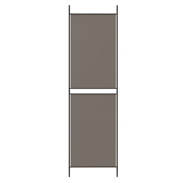 Rumsavdelare 4 paneler antracit 200x200 cm tyg