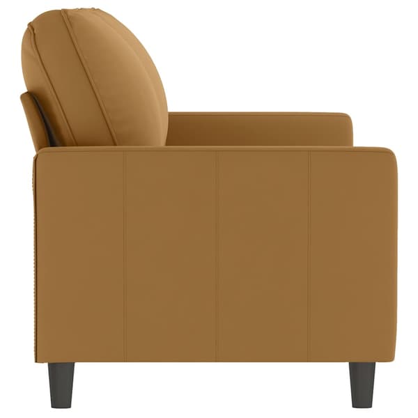 Soffa 2-sits brun 140 cm sammet