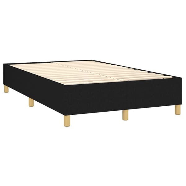 Boxspring-sängram svart 120x200 cm tyg