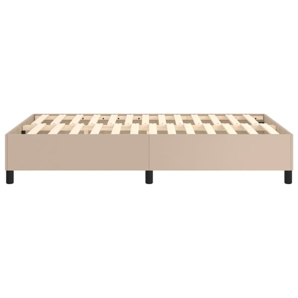 Boxspring-sängram cappuccino 120x200 cm konstläder