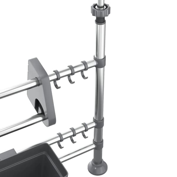 Justerbar köksförvaring aluminium