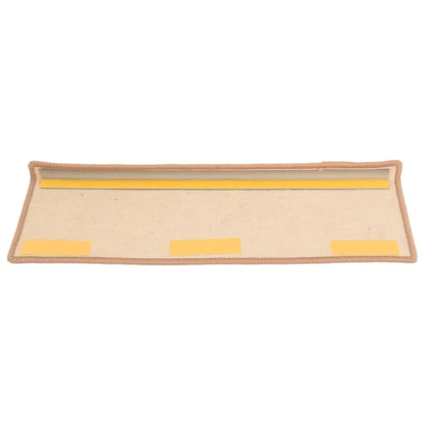 Trappmattor 15 st 65x21x4 cm ljusbruna rektangulära kanter