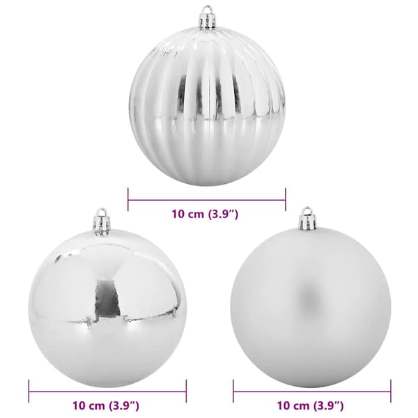Julkulor Set XL 15 pcs Silver Plast