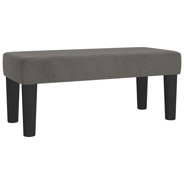 Ramsäng med madrass mörkgrå 120x190 cm sammet