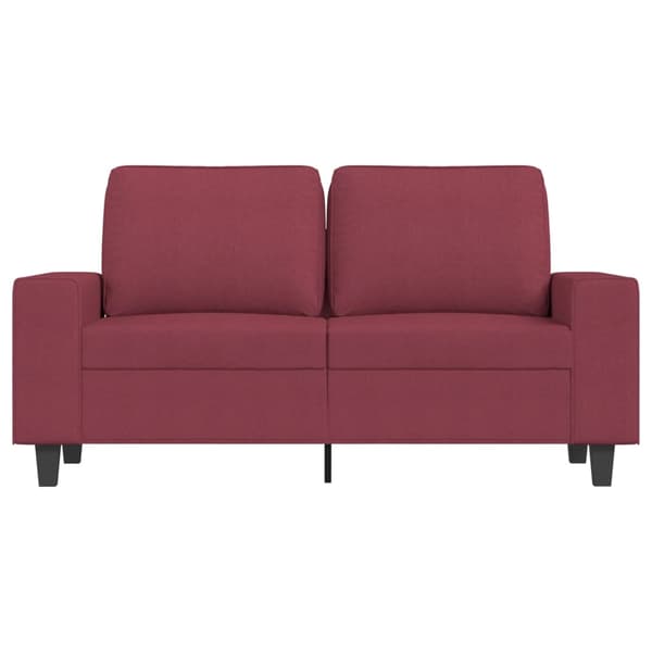 2-sitssoffa vinröd 120 cm tyg