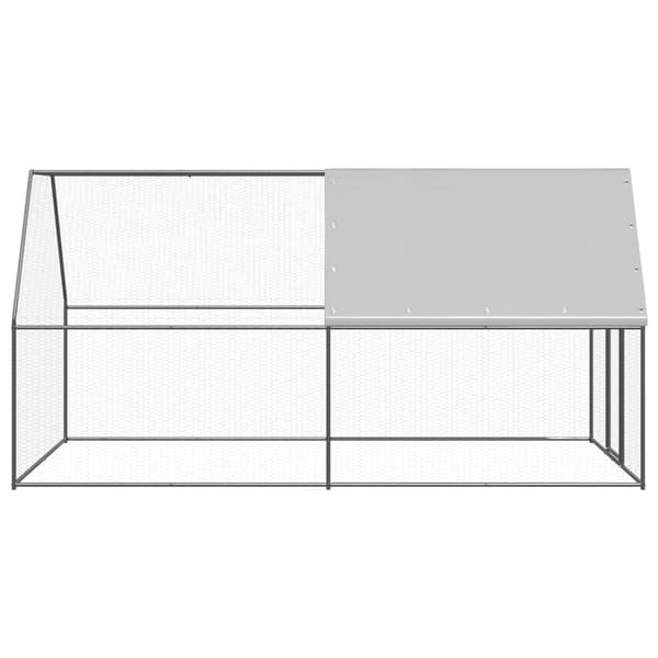 Hönsbur för utomhusbruk 2x4x2 m galvaniserat stål