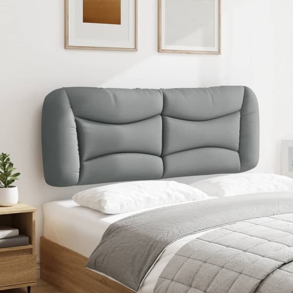 Headboard Cushion "Hvar" Light Grey 140 cm Fabric