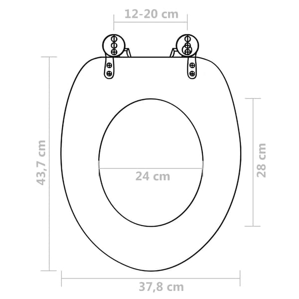 Toalettsitsar med lock 2 st MDF delfiner