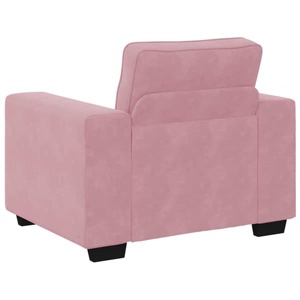 Soffstol rosa 100x77x82 cm sammet