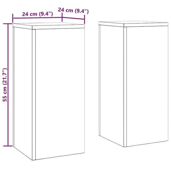 Växtställ 2 pcs Antracit 24 x 24 x 55 cm Stål