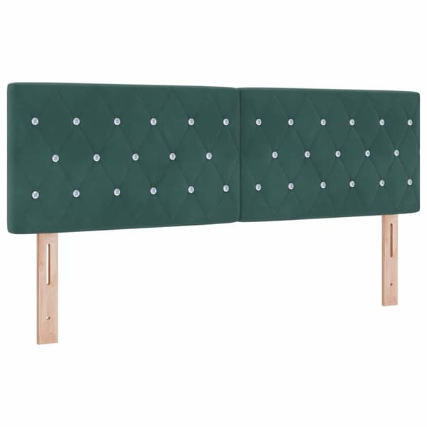 Huvudgavel Mörkgrön 144 cm Sammet
