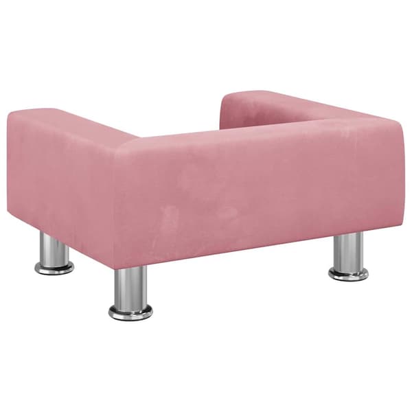 Barnsoffa rosa 50x40x26,5 cm sammet