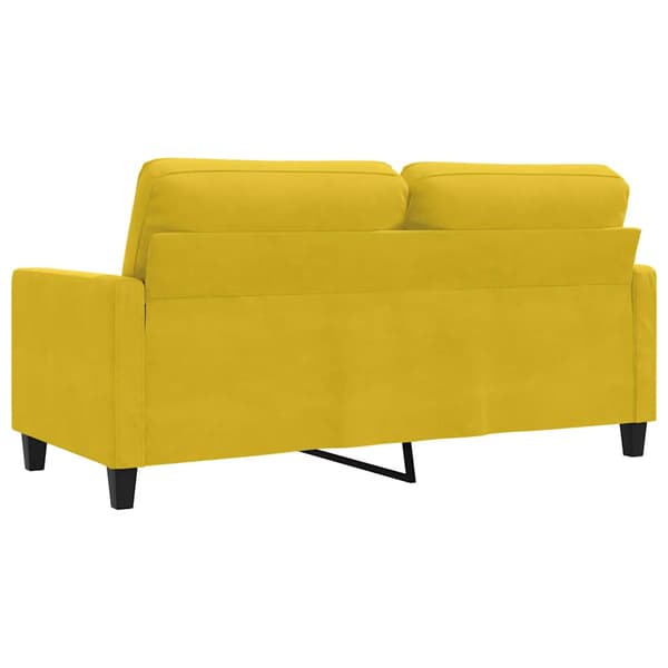 2-sitssoffa gul 140 cm sammet
