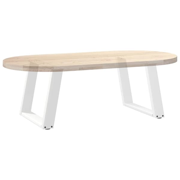 Soffbordsben U-formade 2 st vita 70x(42-43) cm stål