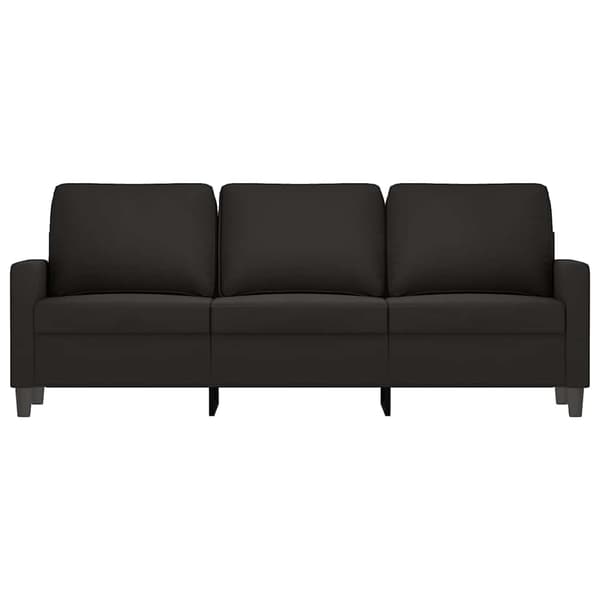 3-sitssoffa svart 180 cm sammet