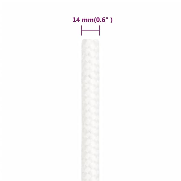 Båtlina helvit 14 mm 250 m polypropylen