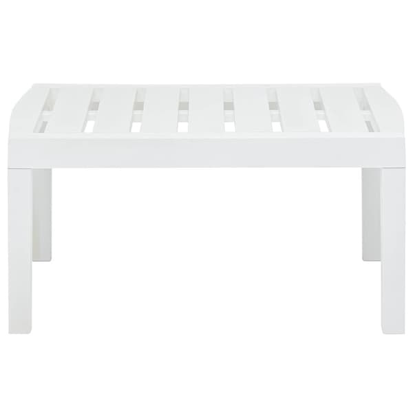 Trädgårdsbord vit 78x55x38 cm plast