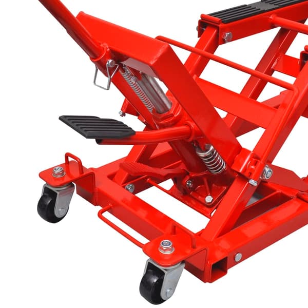 Hydraulisk MC-/ATV-lyft 680 kg röd