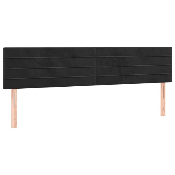 Ramsäng med madrass svart 120x190 cm sammet