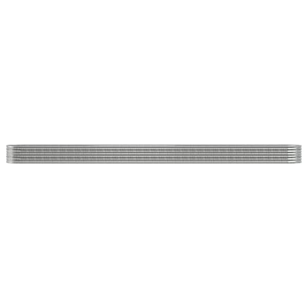 Odlingslåda galvaniserat stål 440x80x36 cm silver