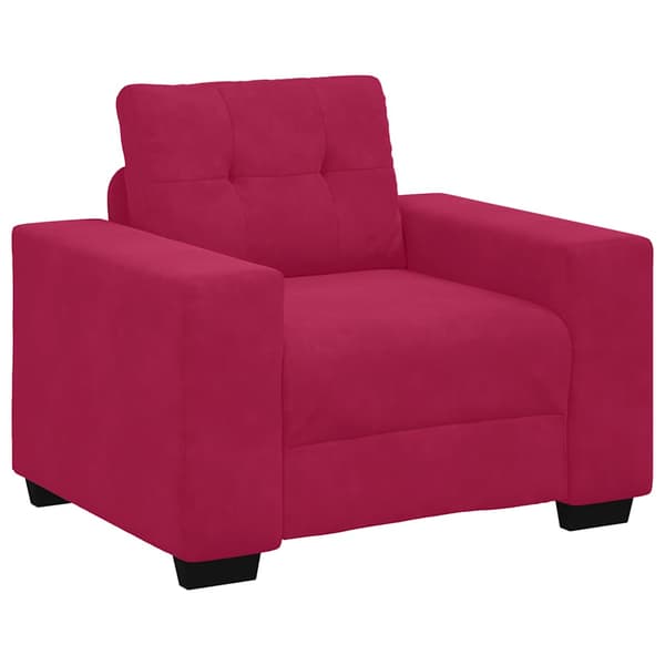 Soffstol vinröd 100x78x80 cm sammet