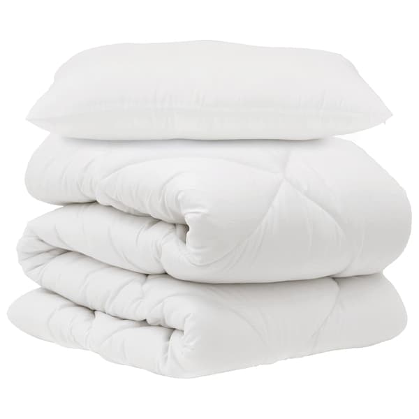 Täckeset med kudde 2 pcs Vit Mikrofiber