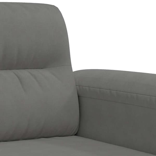 2-sitssoffa mörkgrå 120 cm mikrofibertyg