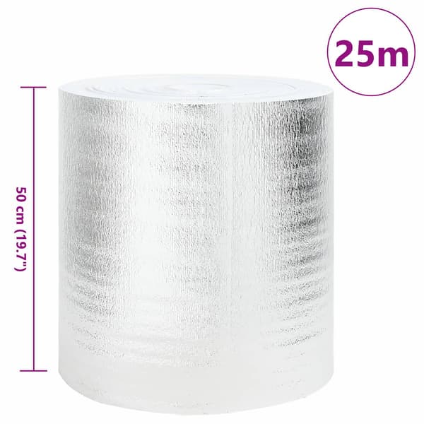 Värmereflektor för element Silver 25 x 0,5 m polyeten