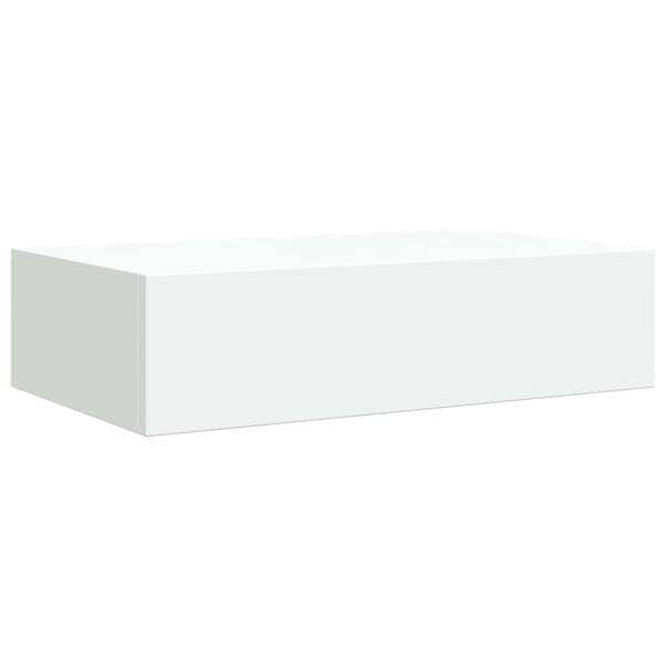 Väggmonterad låda vit 40x23,5x10 cm MDF