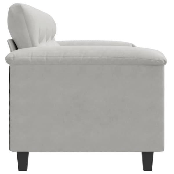 3-sitssoffa Ljusgrå 180 cm mikrofibertyg