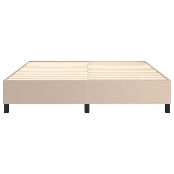 Boxspring-sängram cappuccino 160x200 cm konstläder